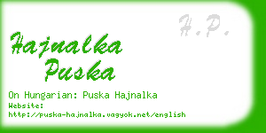 hajnalka puska business card